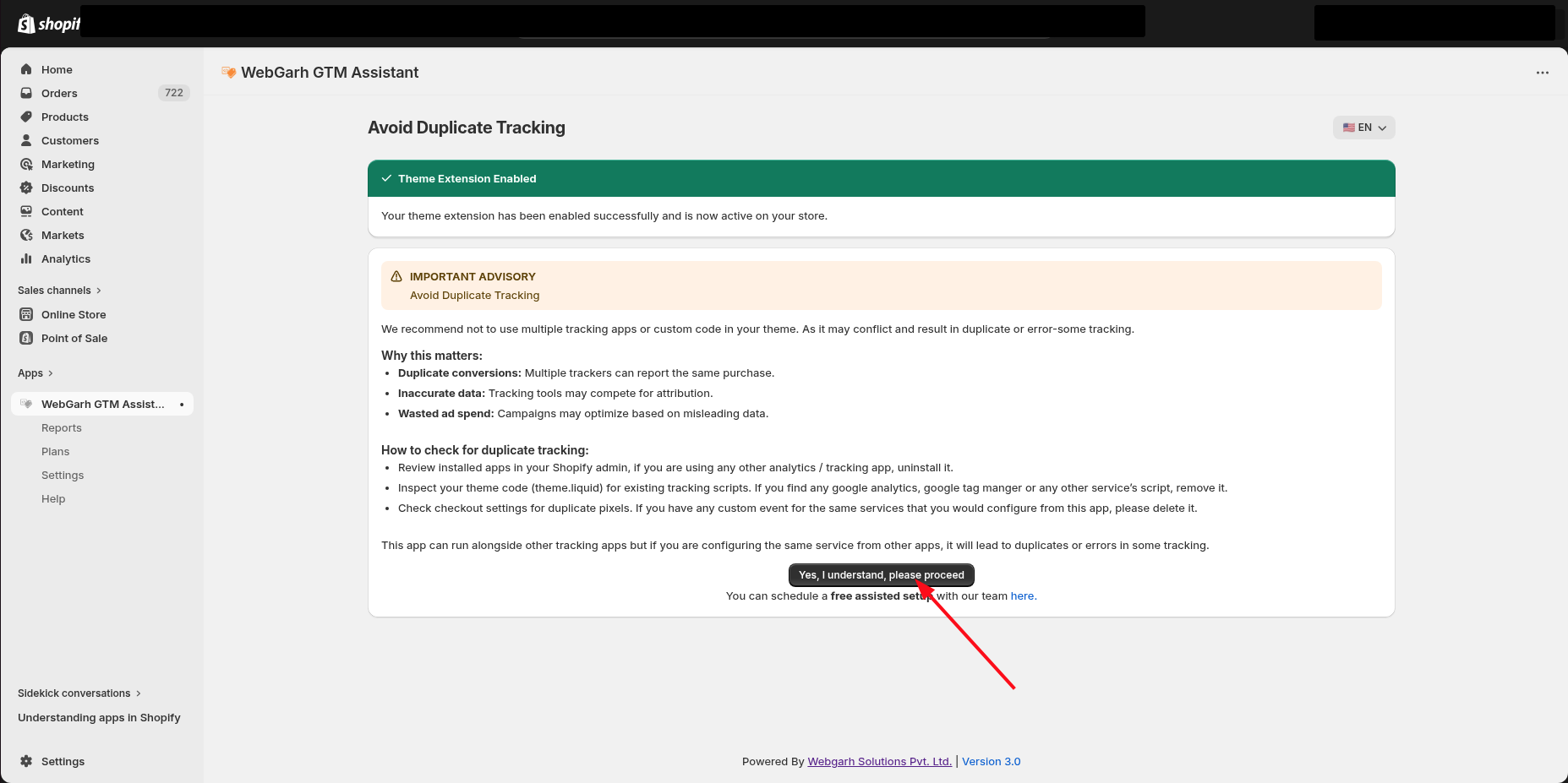 Install Webgarh GTM Assistant on Shopify screenshot 7