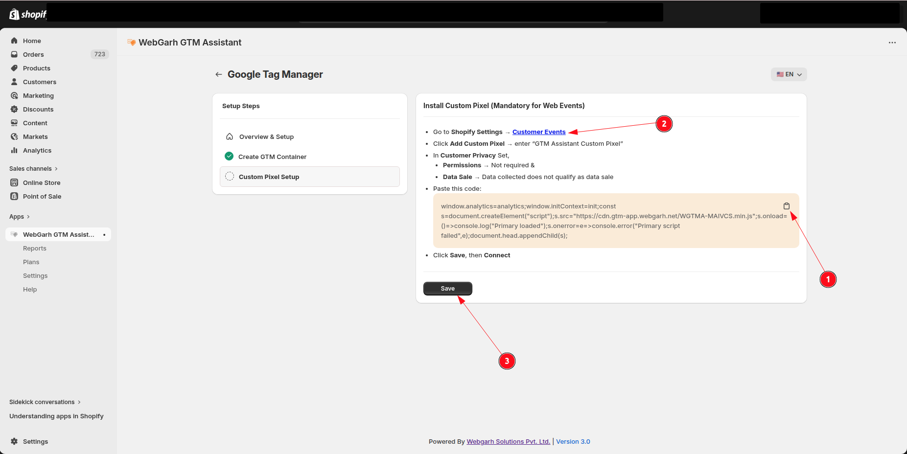 Connect Google Tag Manager to Webgarh GTM Assistant screenshot 5
