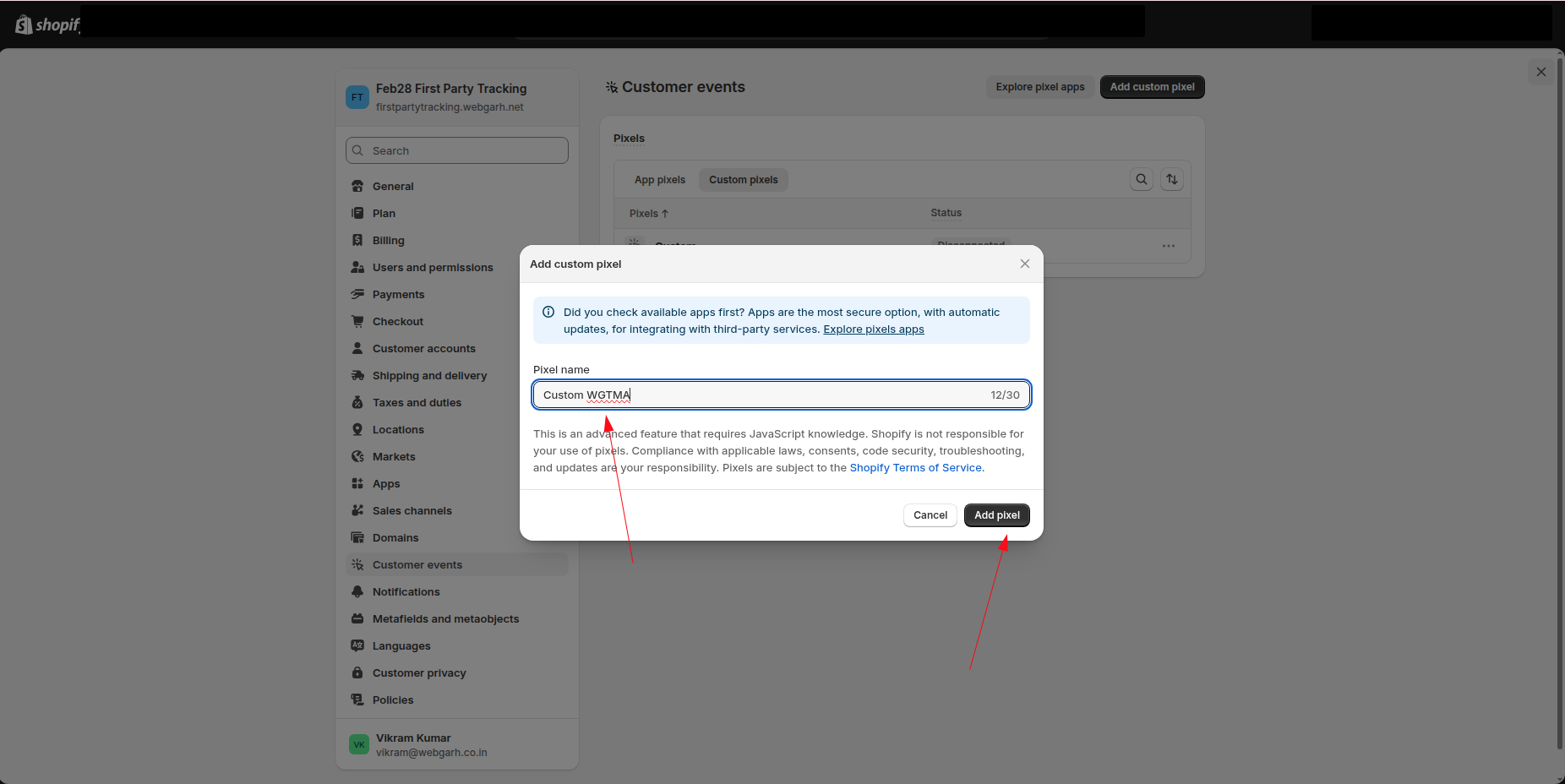 Connect Google Tag Manager to Webgarh GTM Assistant screenshot 8