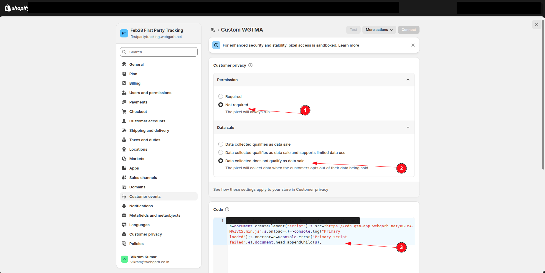 Connect Google Tag Manager to Webgarh GTM Assistant screenshot 9