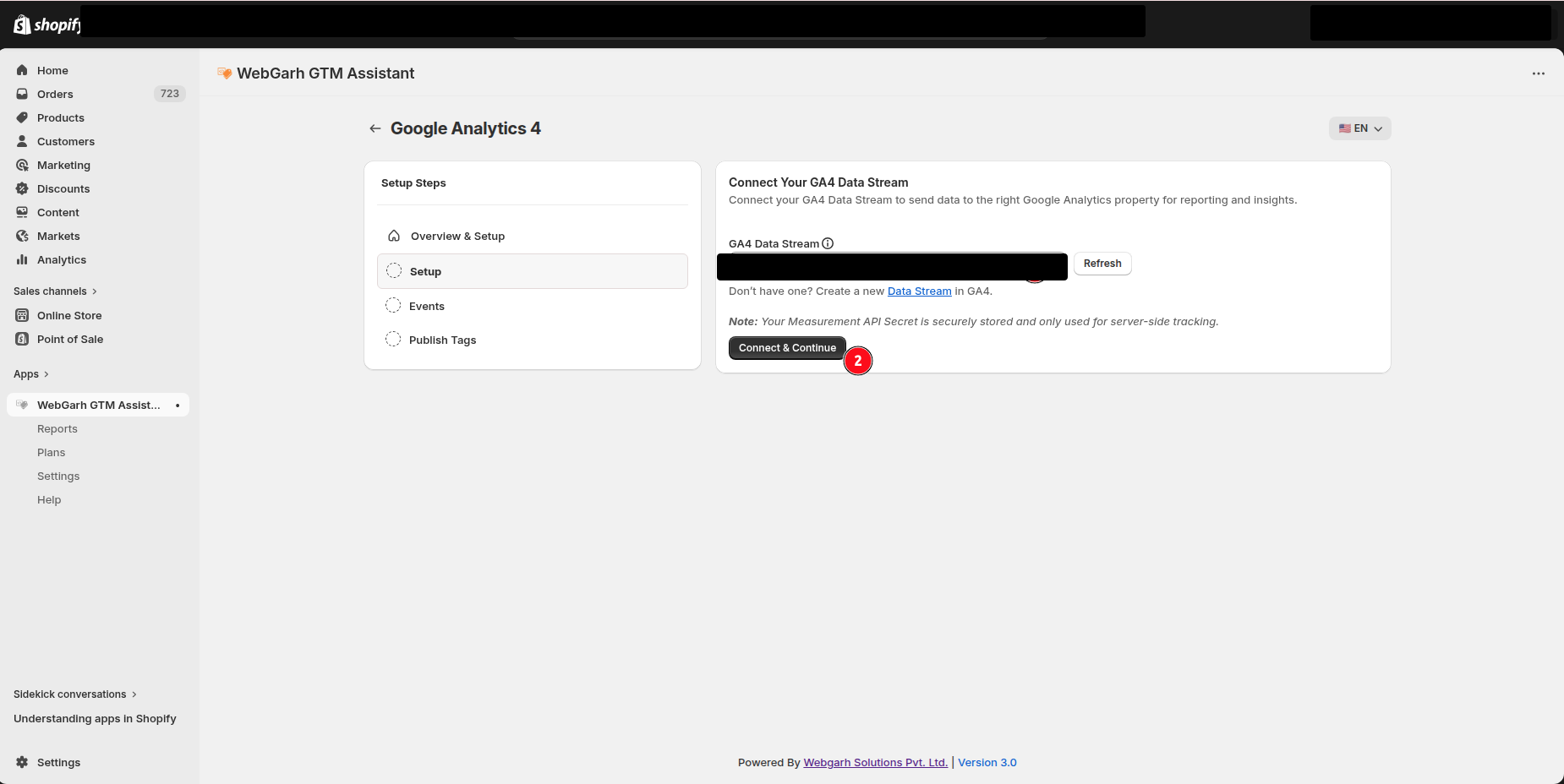 Connect GA4 to Webgarh GTM Assistant screenshot 2