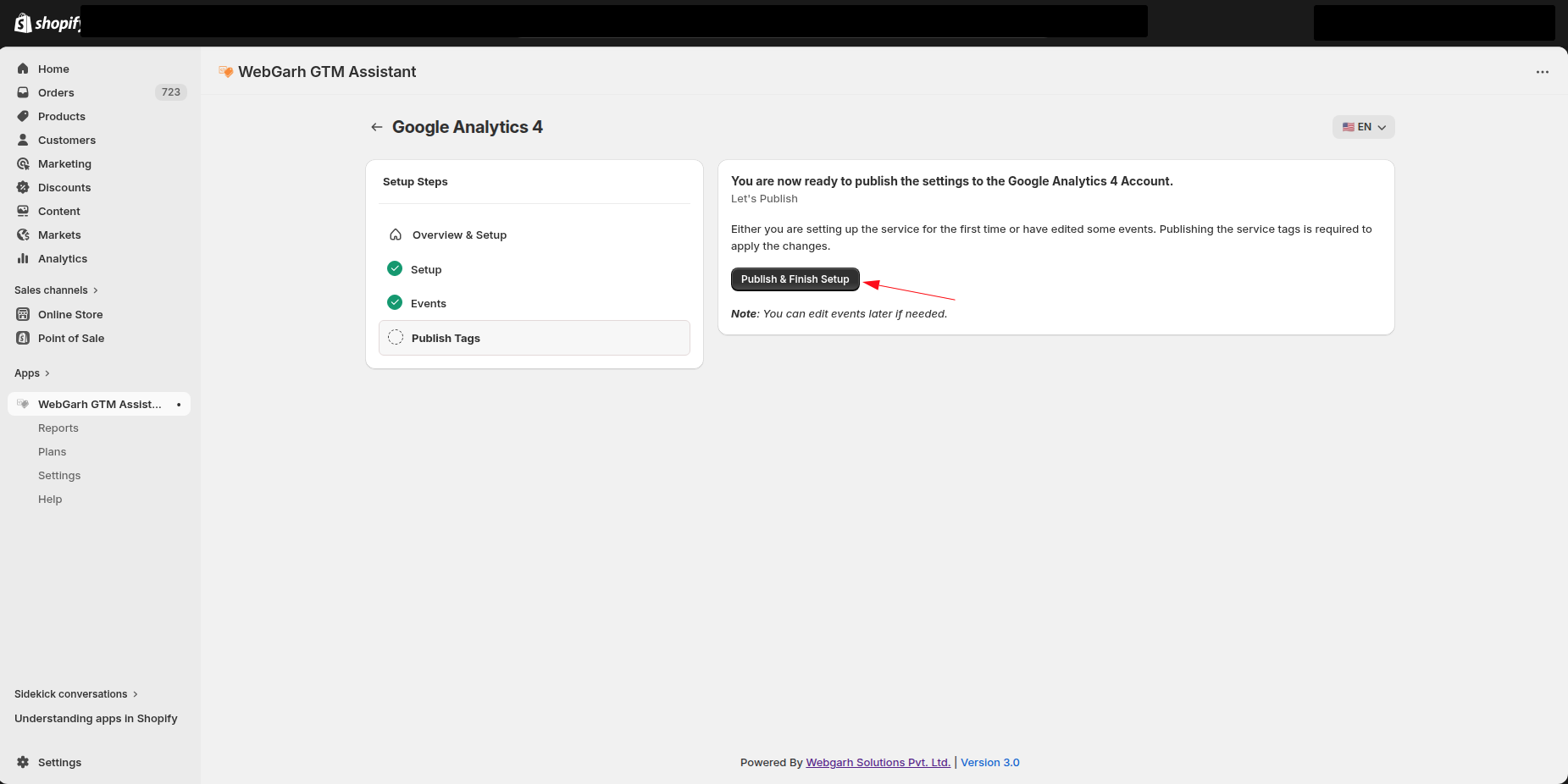 Connect GA4 to Webgarh GTM Assistant screenshot 4