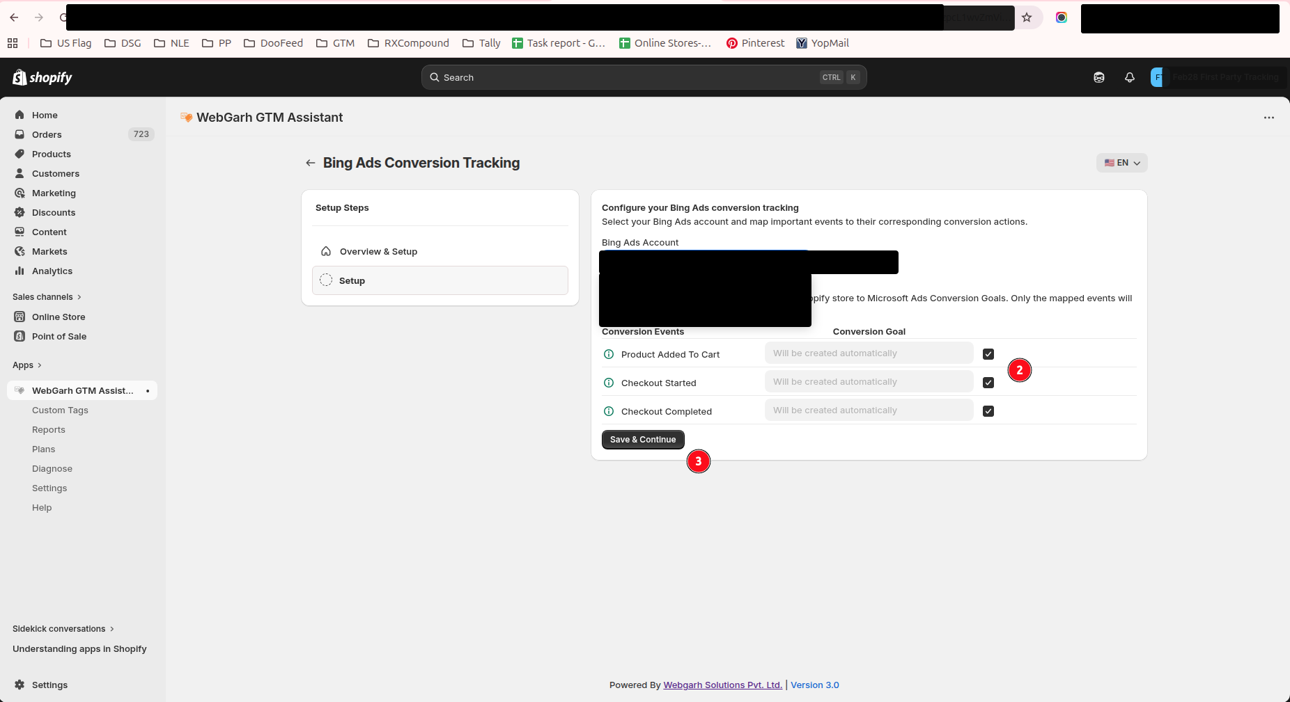 Connect Bing Ads to Webgarh GTM Assistant screenshot 2