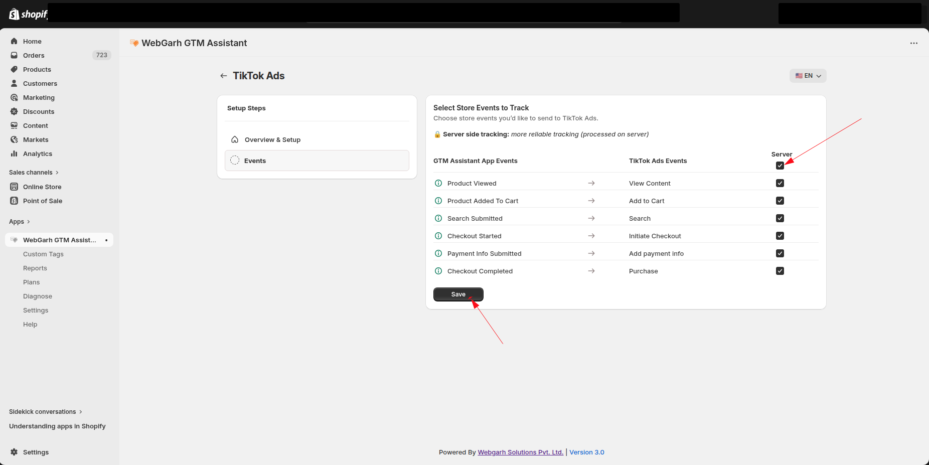 Connect TikTok Ads to Webgarh GTM Assistant screenshot 4