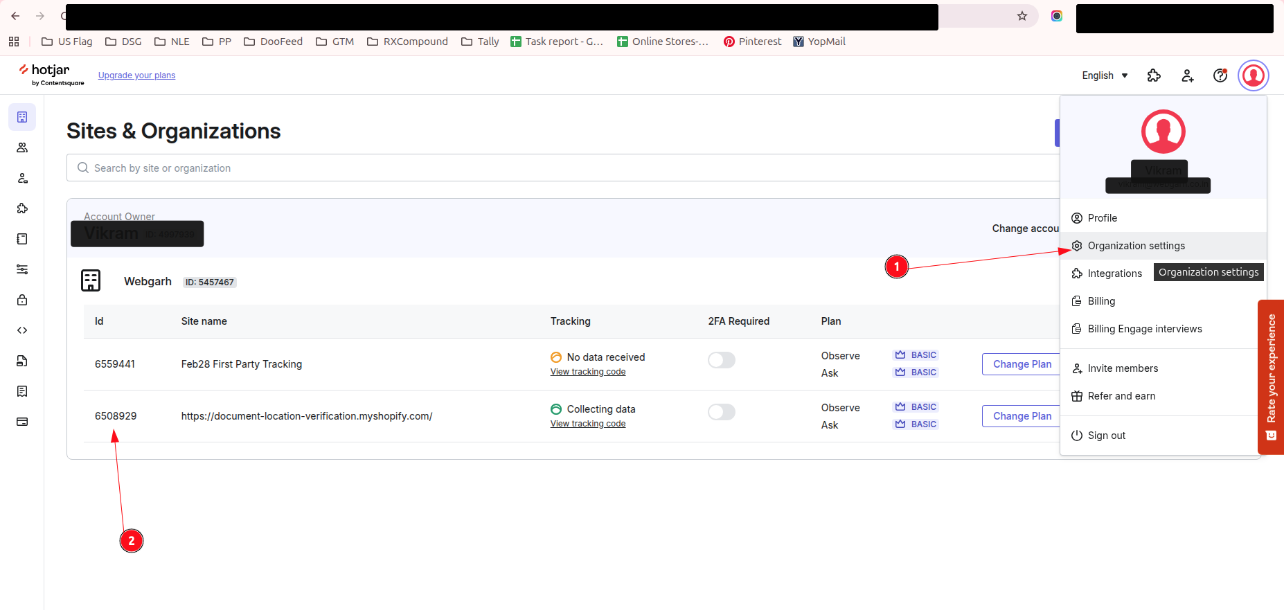 Connect Hotjar to Webgarh GTM Assistant screenshot 1