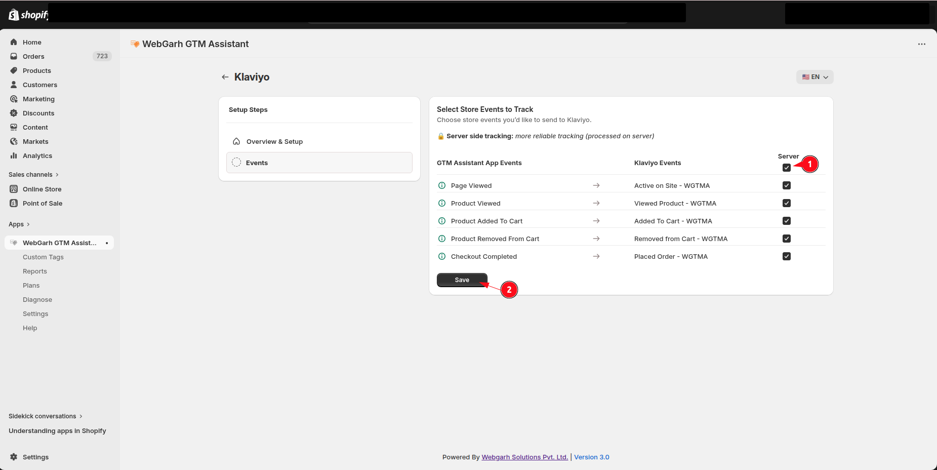 Connect Klaviyo to Webgarh GTM Assistant screenshot 6