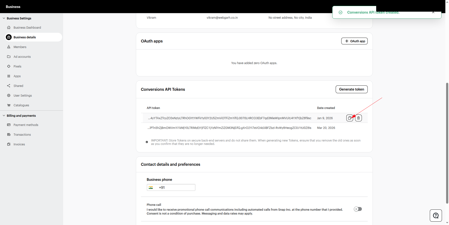 Connect Snapchat Ads to Webgarh GTM Assistant screenshot 4