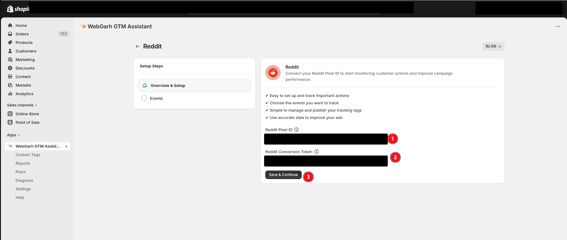 Connect Reddit Ads to Webgarh GTM Assistant screenshot 5